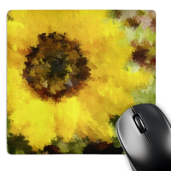 3dRose, Painted Yellow Sunflower- Flowers- Floral Art, MousePad