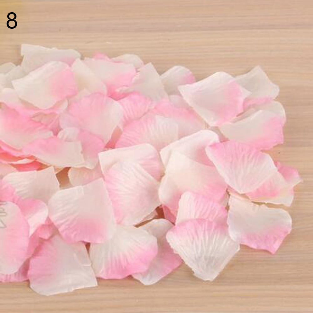 500Pcs Various Colors Silk Flower Rose Petals Wedding Party Decorations 
