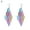 3#, variant on Grandest Birch Lady Colorful Multi Layers Hollow Leaf Elegant Hook Earrings Jewelry Decor Alloy Pink
