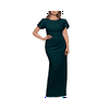 XSCAPE Women's Puff Sleeve Ruched Gown Green Size 14