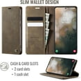 thumbnail image 3 of Wallet Case for Samsung Galaxy S25 Edge Leather Wallet Flip Cover with Card Holder, Kickstand, Magnetic Closure, RFID Blocking TPU Shockproof Phone Case Compatible with S25 Edge, 3 of 8