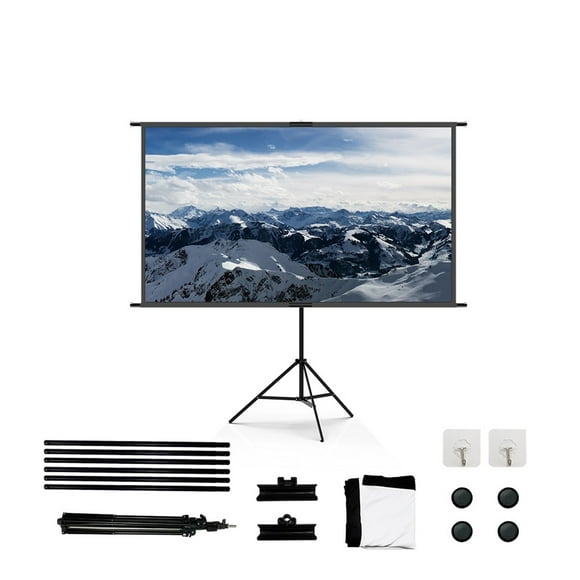 Single Bracket Wall-mounted Dual-use Outdoor Office Home Entertainment Portable High-definition Folding Projector Screen ,Long Lasting