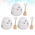 thumbnail image 4 of Shisuyan 3PCS Ceramic Honey Pot Jar Set with Dipper and Lid for Home Kitchen Gift, 4 of 8