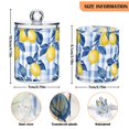 thumbnail image 5 of Yayeee 2 Pack Qtip Holder Bathroom Cotton Swab Canister with Lid Clear Dispenser Set, Light Blue Lemon, 5 of 6