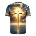 thumbnail image 4 of WAENQINLA 3D Graphic T Shirts for Men Jesus Cross Printed Casual Short Sleeve Tee Summer Crewneck Shirt Christian Religious Tops, 4 of 5