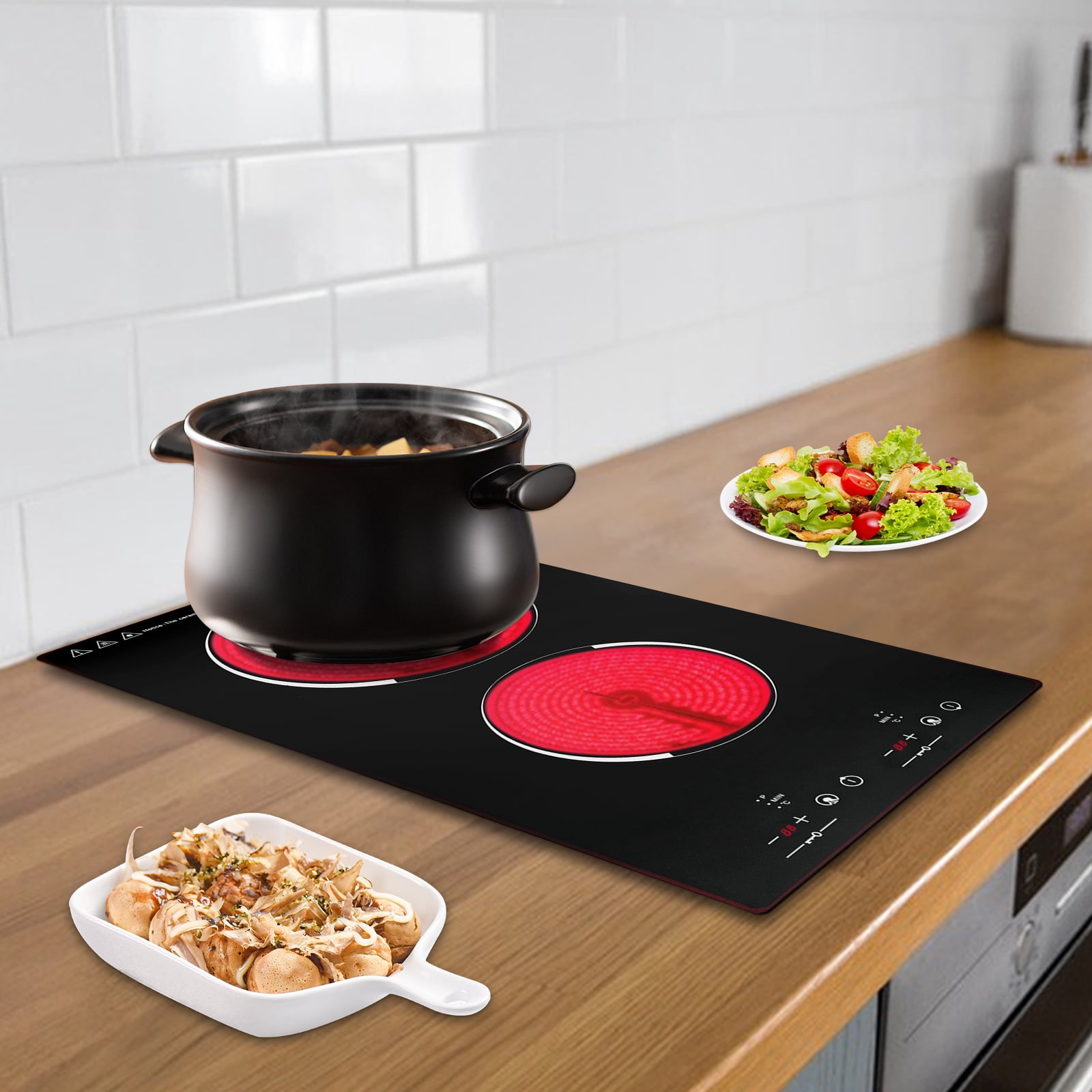 Wildnix Electric Cooktop, Induction Cooker with LED Display, Quick Heating, Energy Efficient, Anti-Slip Foot Mats, Sleek Design for Modern Kitchens