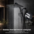 thumbnail image 4 of Ophanie 14-inch Coverage High Pressure Rain Shower Head Combo with Magnetic Handheld Shower Heads, Wide Rainfall & 8 Modes Showerhead, Dual Anti-Clog Nozzles for Ultimate Experience, Black, 4 of 9