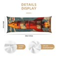 thumbnail image 3 of Rateoe Long Body Pillow Cover, 20x54 Inches Body Pillow Cases, Soft Brushed Microfiber Zipper Design, Rusty Rocket Launch -Pillows Not Included, 3 of 7