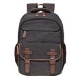 thumbnail image 1 of Mochila de lona vintage KAUKKO - Mochila para exteriores duradera, multifuncional y de gran capacidad KS28, 24.3L（NEGRO）, 1 of 4