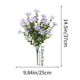 thumbnail image 3 of JeashCHAT Artificial Flowers Bouquet Silk Flower with Stems, 15" Fake Flowers for Vase Wedding Home Decor Table Centerpieces, Cemetery Flowers for Grave Vase, Purple, 3 of 6