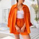 thumbnail image 1 of Trajes De Verano De 2 Piezas Blusas de mujer Top Shorts Algodón de color sólido Ajuste holgado Cintura elástica Traje diario Cgtredaw Naranja Xxl para Mujer, 1 of 1