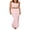 Pink, variant on LMLYSoH Women’s Two Piece Summer Outfits Sleeveless Ruffle Hem Cami Tops and Long Skirt Set Beachwear