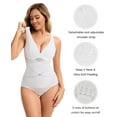 thumbnail image 5 of MANIFIQUE Shapewear for Women Tummy Control Bodysuit Faja Body Shaper Waist Trainer V Neck Body Suit with Built in Bra, 5 of 7