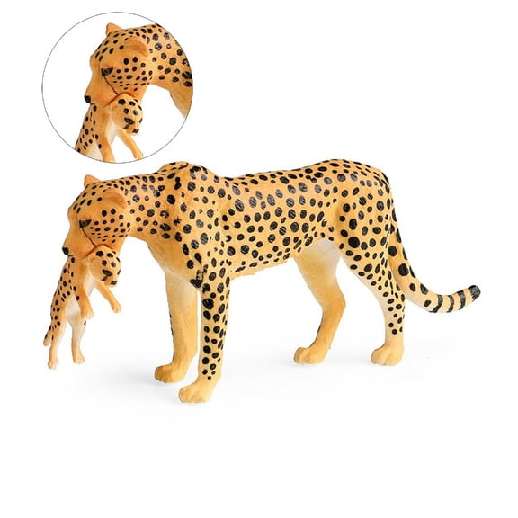 KUFptva Detailed Cheetah with Model Figure Perfect for Educational Display Realistic Miniatures Educational Toy Figurine