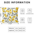 thumbnail image 2 of Yellow And Gray Leaves Modern Art Pillow Covers,Yellow And Gray Leaves Modern Art Throw Pillow Covers 24"×24" ,Living Room Sofa Couch Pillow Covers,Decorative Pillow Covers, 2 of 7