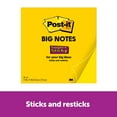 thumbnail image 4 of Post-it Super Sticky Big Note, 11 in. x 11 in., Yellow, 30 Sheets/Pad, Pack of 3, 4 of 9