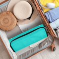 thumbnail image 4 of Hair Tools Storage with Heat Resistant Mat- Blue-green Background Printed Design Curling Iron Travel Bag/Flat Iron Case for Women, 4 of 8