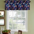 thumbnail image 4 of 2 Pack Valances for Windows, Jellyfish Window Valances for Living Room/Bedroom/Bathroom, Rainbow Ocean Coastal Animal Dream Starry Sky Light Filtering Kitchen Curtain Valance 54"W x18" L, 4 of 9
