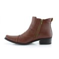thumbnail image 4 of Ferro Aldo Alejandro MFA606326 Mens Memory Foam Casual High Western Buckle Strap Ankle Dress Boots, in Brown, Men's Size 12, 4 of 7