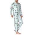 thumbnail image 2 of Honeii Poodle Playing Skateboard Pattern Mens Pajamas Set,2pcs Men's Lounge Long Sleeve Sleep Shirt and Pajama Bottoms Sleepwear Set,Mens Pjs Sets-X-Large, 2 of 7