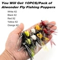 thumbnail image 4 of 20 Piezas Poppers de Pesca con Mosca, SeñUelos de Pesca de Superficie, Bajo, Tipo de , Azul, Trucha, Salmón, 4 of 5