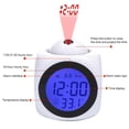 thumbnail image 6 of LED Projection Alarm Clock with High Brightness, Silent Design, Battery Operated, White/Black, 6 of 6