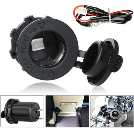 - Waterproof 12V Boat Motorcycle Car Cigarette Lighter Socket Power Plug Outlet