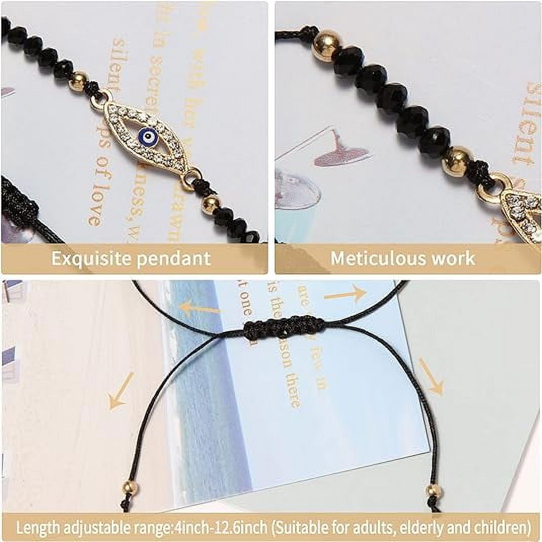 12 Pcs Evil Eye Bracelets Protection bracelet Mexican Bracelets Mal De Ojo Bracelets Evil Eye Jewelry Hamsa Bracelet Evil Eye Walmart