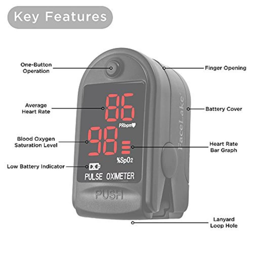 FaceLake FL-400 Fingertip Pulse Oximeter (Black) - image 4 of 5