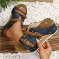thumbnail image 4 of Cutout Platform Wedge Sandals, Summer Comfy Platform Sandals For Women,Cork Wedge Shoes For Women, 4 of 9