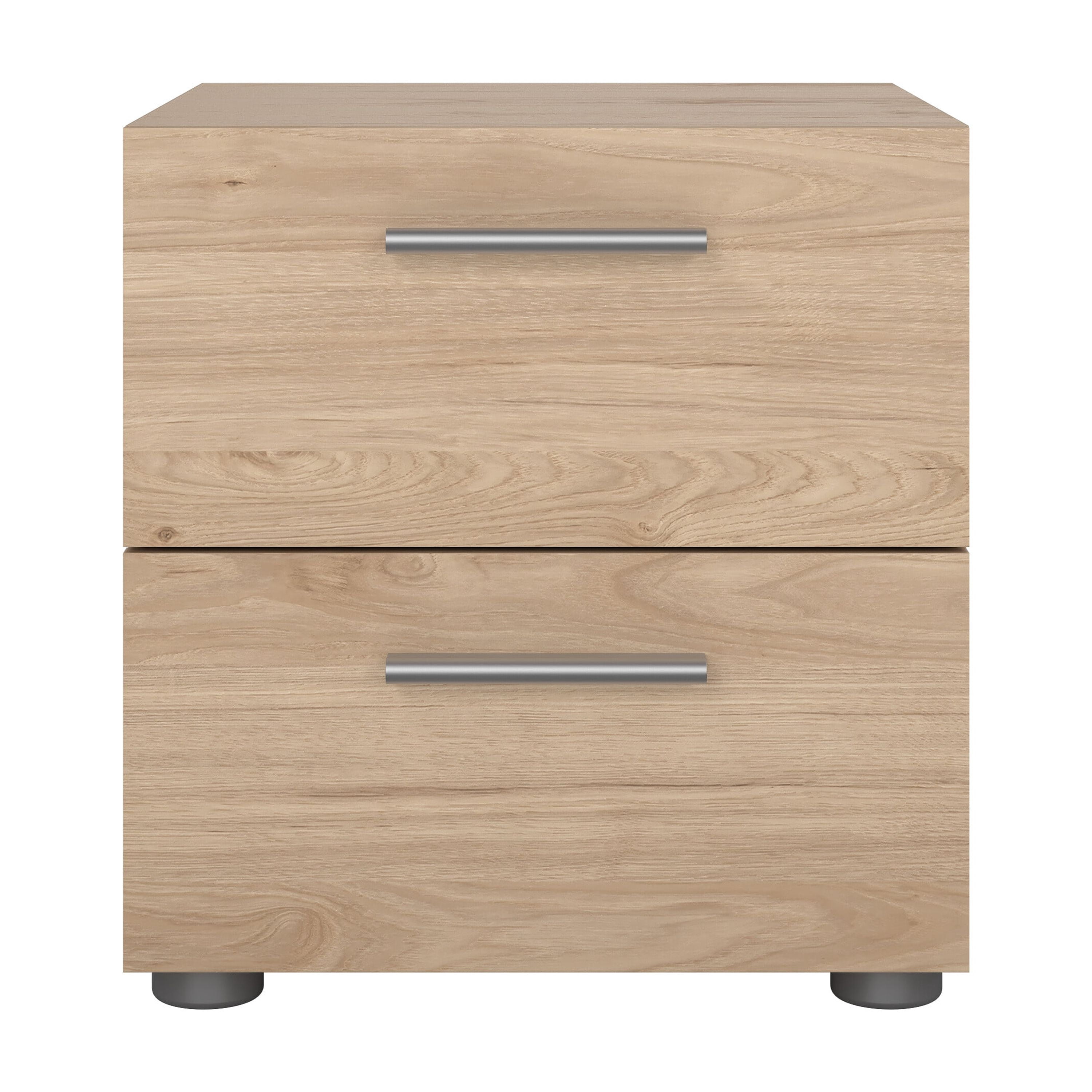 Tvilum Loft 2 Drawer Bedroom Nightstand for Adults, Jackson Hickory
