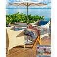 thumbnail image 4 of Vintage Floral Outdoor Tablecloth - 60x102 Inch Rectangle Dining Table Cover, Farmhouse Botanical Flowers Waterproof Outdoor Table Cloth with Umbrella Hole & Zipper for Picnic/Patio/Party, 4 of 5