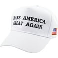 thumbnail image 2 of Make America Great Again - Donald Trump 2016 White Cap Hat Snapback, 2 of 6