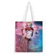 thumbnail image 1 of Harley Quinn Bolso de tela con estampado de lienzo para mujer, bolsa de compras reutilizable y estética, con cremallera interior, regalo para mujer,38*45cm., 1 of 6