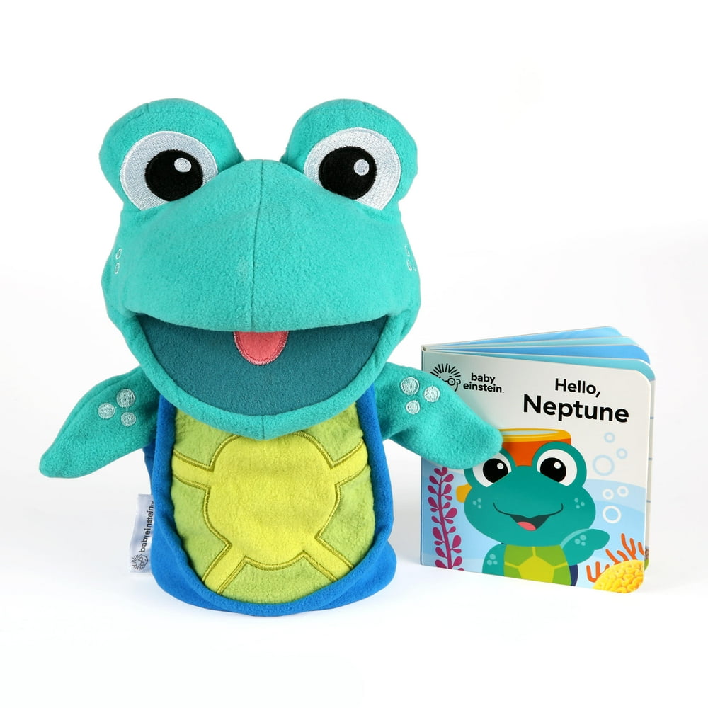 Baby Einstein Storytime with Neptune Plush Puppet Toy & Book, Ages 6