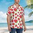 thumbnail image 5 of Strawberry Hawaiian Shirts For Men, Summer Short-Sleeve Relaxed-Fit Button-Down Shirts Medium, 5 of 9