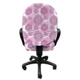 thumbnail image 3 of Mandala Office Chair Slipcover, Rosette Ornaments Middle Eastern Persian Style with Pastel Effects, Protective Stretch Decorative Fabric Cover, Standard Size, Pale Pink Purple White, by Ambesonne, 3 of 5