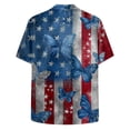 thumbnail image 5 of UngA America 250 Shirt, Men's American Flag Patriotic Button Down Shirt USA 4th of July Short Sleeve Tshirts Shirts for Men（Blue,XL), 5 of 6