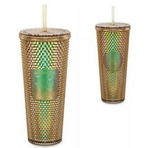 Walt Disney World 50th Anniversary Geometric Starbucks Tumbler with Straw – Gold