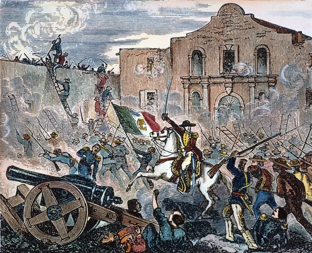 Texas The Alamo 1836 Nthe Storming Of The Alamo At San Antonio