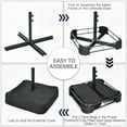 thumbnail image 4 of Gymax 15FT Outdoor Double-Sided Twin Patio Umbrella Sun Shade Crank Market Base Navy, 4 of 7