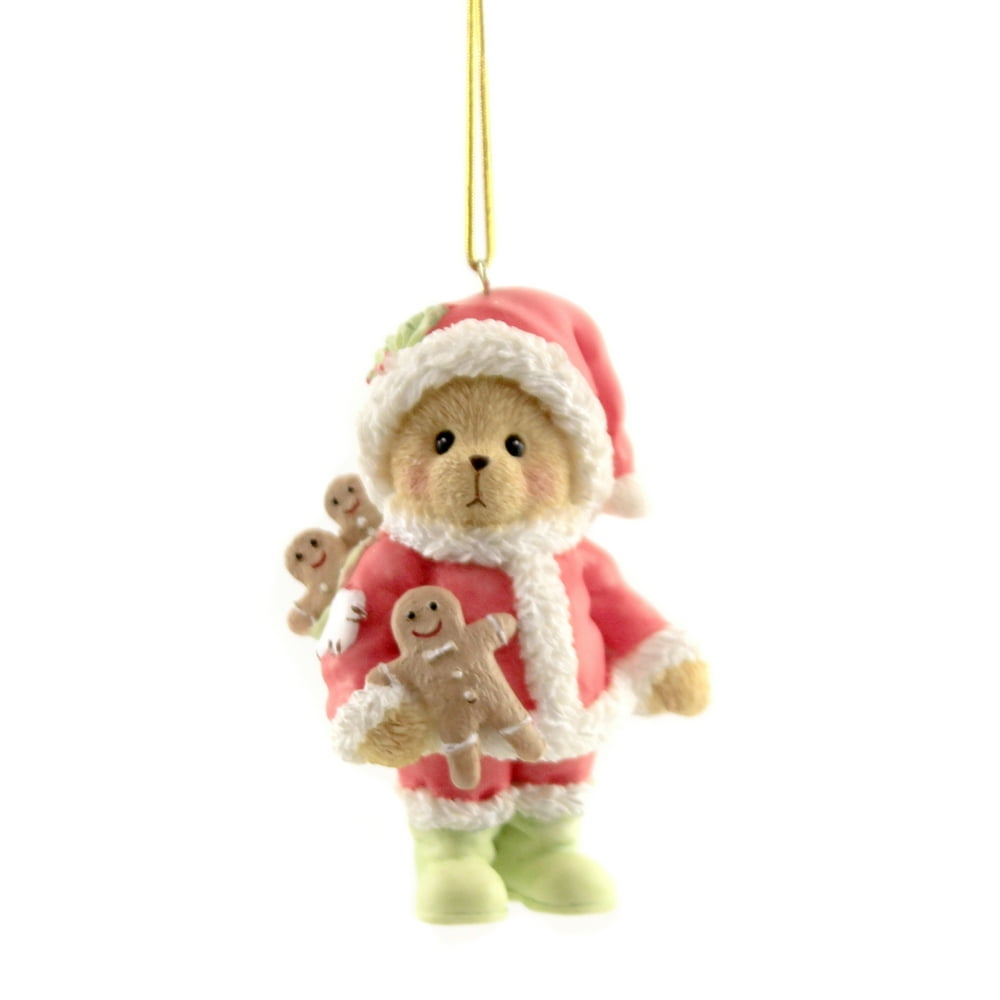 Cherished Teddies Santa Teddy Ornament Polyresin Gingerbread Hillman