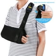 thumbnail image 3 of WALFRONT Arm Sling Shoulder Immobilizer Bracing High Pouch Support Strap Black, 3 of 7