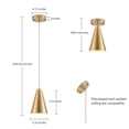 thumbnail image 4 of Luces colgantes Dijiahua Gold con cono de latón cepillado, paquete de 3, 4 of 9