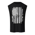 thumbnail image 4 of Baqcunre Tank Tops Men Male Independence Day Spring Summer Vest Print Pattern Round Neck Plus Size Comfortable Vest T-Shirts For Men Tops For Men Black XXL, 4 of 5
