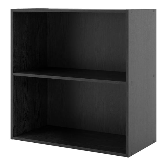 Furniture of America Seni Modern Stackable 2-Shelf Wood Bookcase Black
