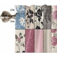 thumbnail image 5 of Pink Blue Spring Floral Kitchen Curtains 63 Inch Length, Farmhouse Curtains & Drapes, Vintage Botanical Flower Rod Pocket Window Curtains for Living Room/Bedroom, 42" x 63", 2 Panels, 5 of 5