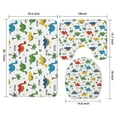 thumbnail image 3 of White Dinosaurs Palms Names Pattern Bathroom Rugs Sets 3 Piece,Toilet Cover Set,Absorbent Non Slip Bathroom Mats Sets with U-Shaped Contour Rug Toilet Rug Set, 3 of 5
