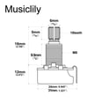 thumbnail image 2 of Alpha A500K Metric Coarse 18-Spline Split Shaft Pots Audio Taper Potentiometers for Electric Guitar Bass (Set of 4), 2 of 5