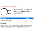 thumbnail image 2 of Thermostat Gasket - Compatible with 2006 - 2010 Dodge Charger 2.7L V6 2007 2008 2009, 2 of 2